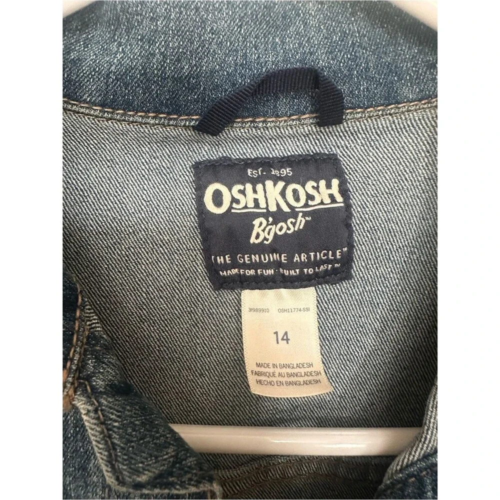 OshKosh B'gosh Kids Blue Denim Jacket Size 14